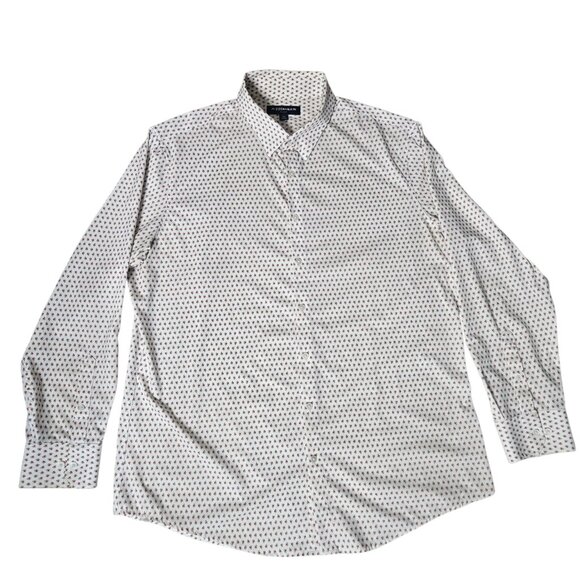 Mizzen + Main Men's Leeward Dress Shirt SZ XXL Trim Fit Long Sleeve Geo Floral - Picture 3 of 9